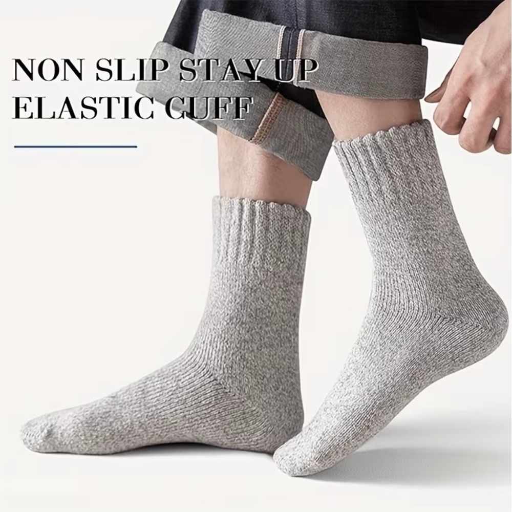 Breathable‎ Retro Style Black Crew Socks One Size Anti-Slip Anti-Blister 5 Pairs - Picture 8 of 9